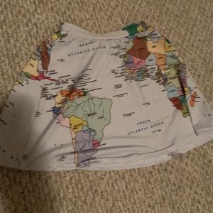Urban Planet Map Of The World Skirt